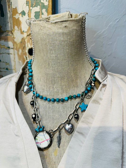 Art by Amy Map Charm Necklace