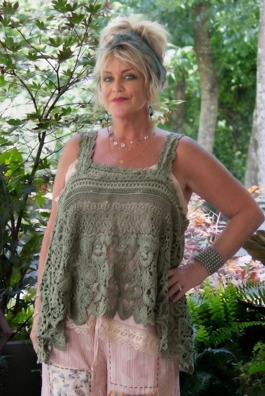 Jaded Gypsy Forever Timeless Tank - Olive