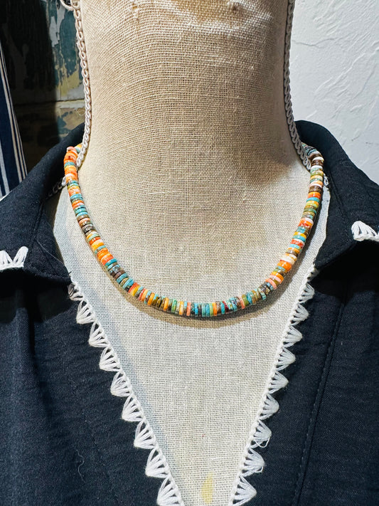 Navajo Spiny & Turquoise Layering Necklace