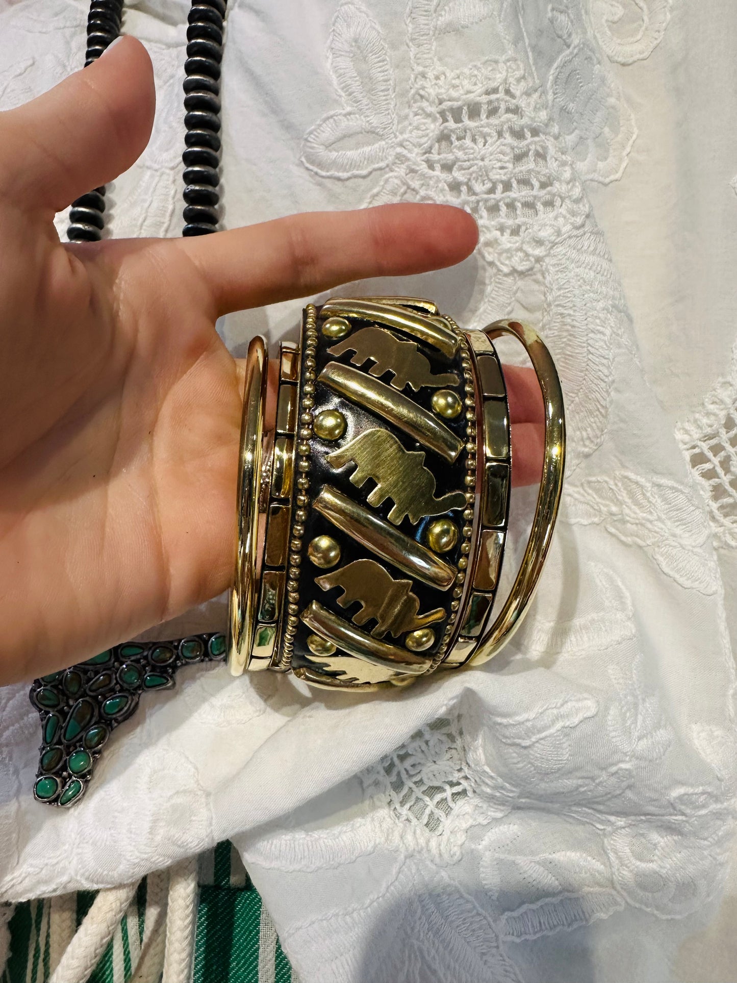 Inspired Gold Elephant Bangle Set