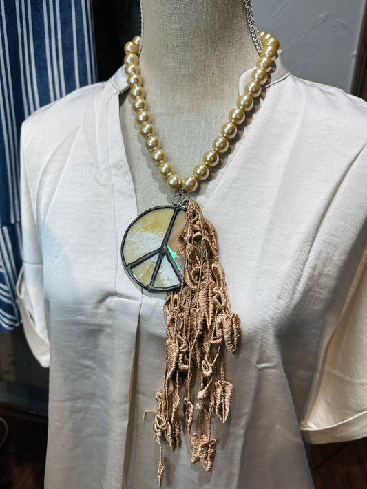 Gypsy South Peace Sign Necklace