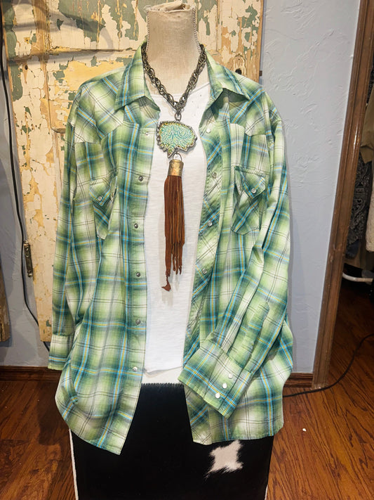 Retro Wrangler Long Sleeve Pearl Snap