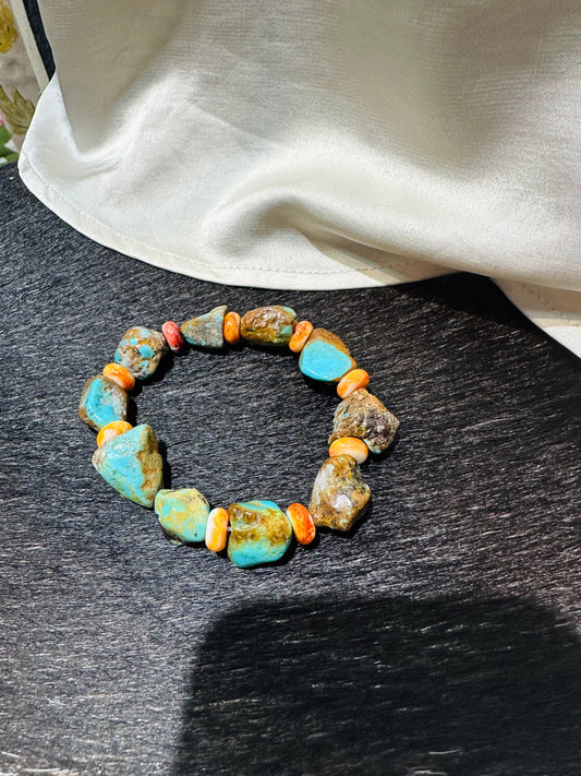 Navajo Turquoise & Spiny Bracelet