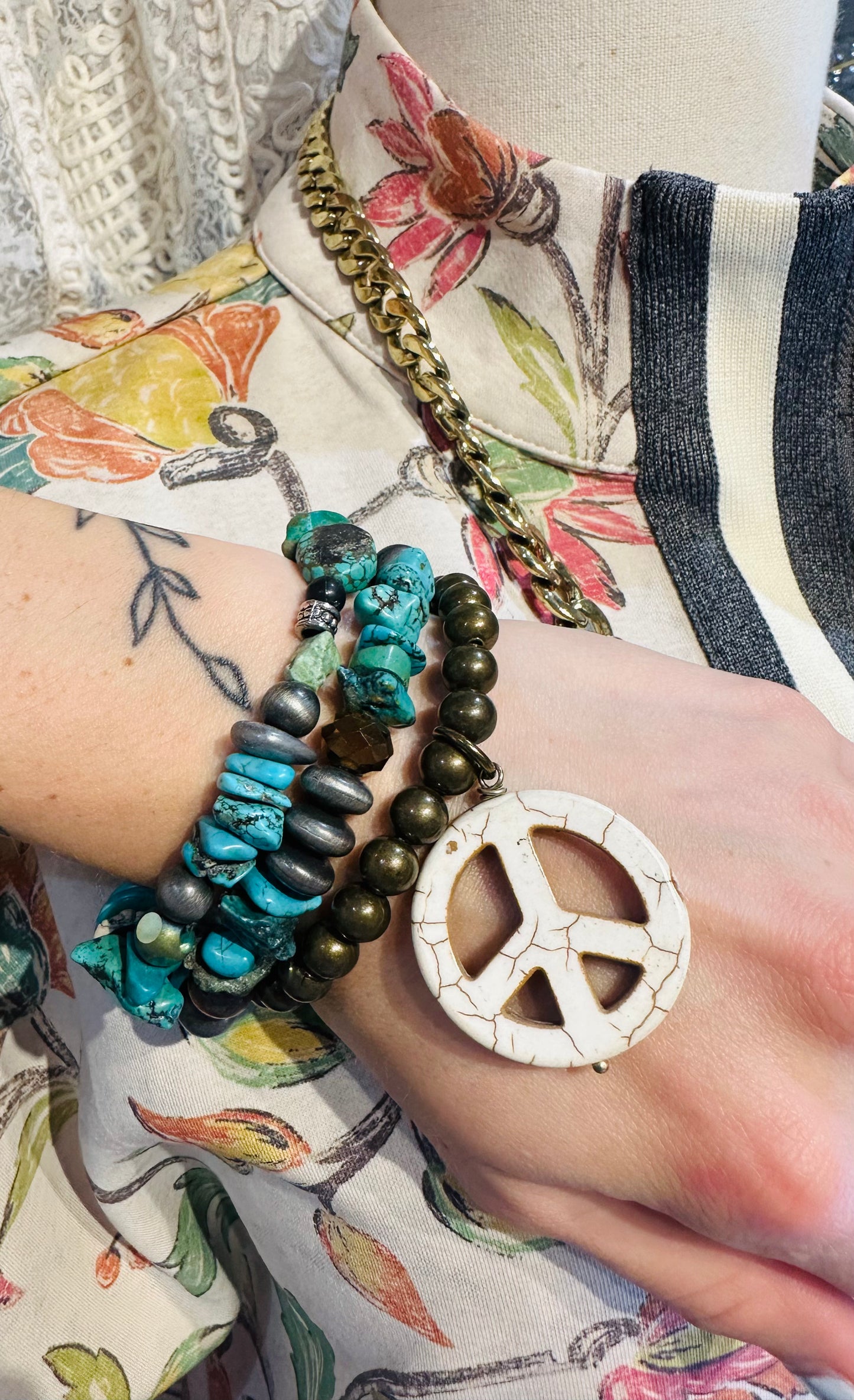 Art by Amy Peace Sign Bracelet Set