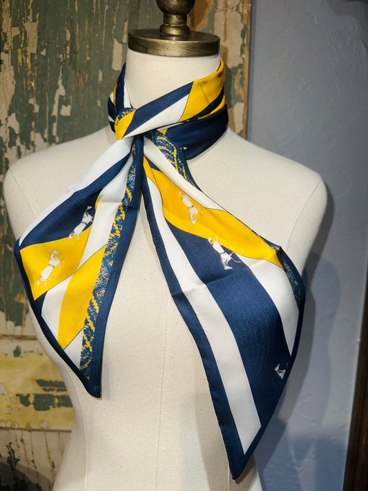 Navy Blue and Yellow Twilly