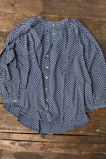 Jaded Gypsy Sweet Nothings Shirt - Navy Dot