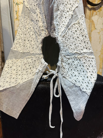 Oli & Hali Heather Grey Floral Applique Top