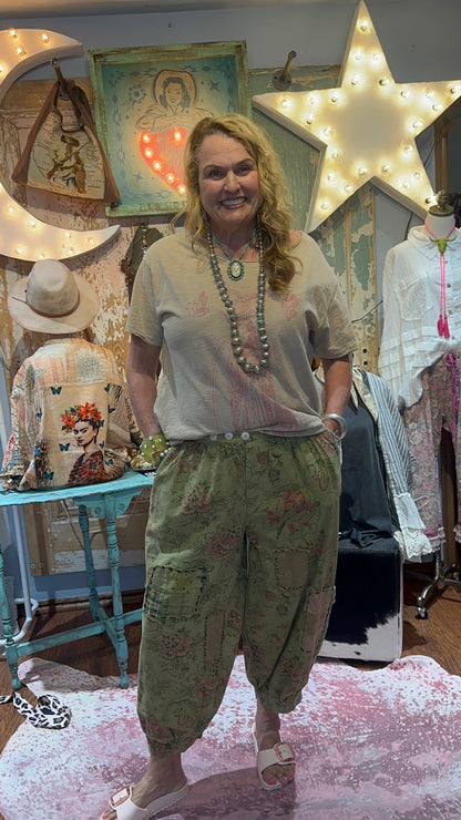 Blue Velvet Taupe Mary Top