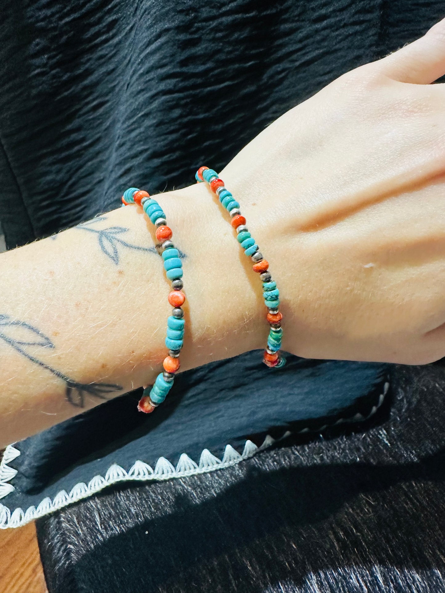 Navajo Turquoise & Spiny Bracelet