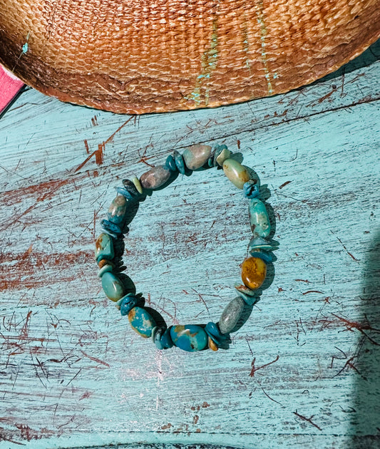 Navajo Turquoise Stretchy Bracelet