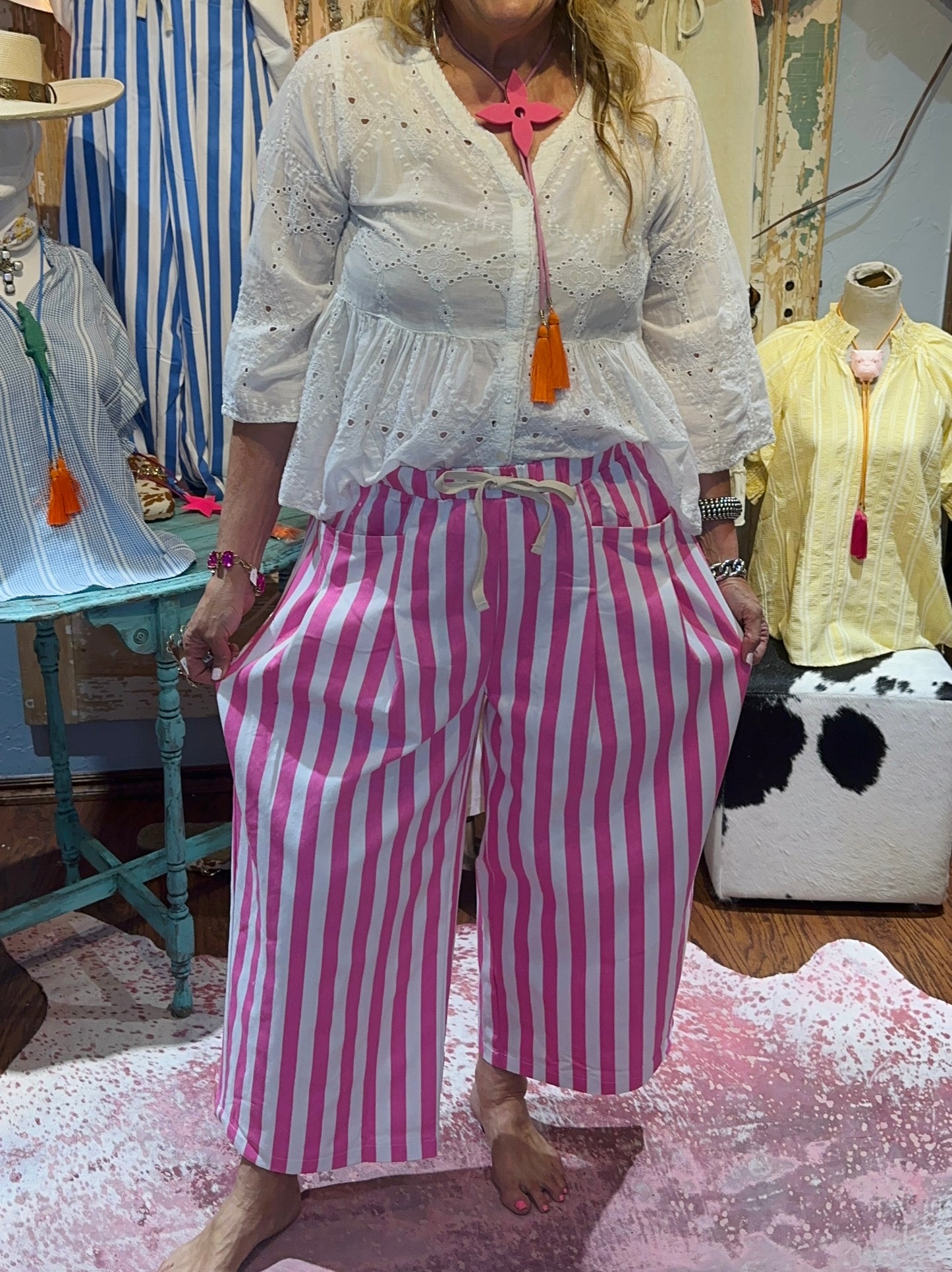 Pink Stripe Pants