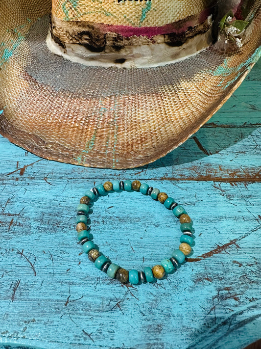 Navajo Turquoise Stretchy Bracelet