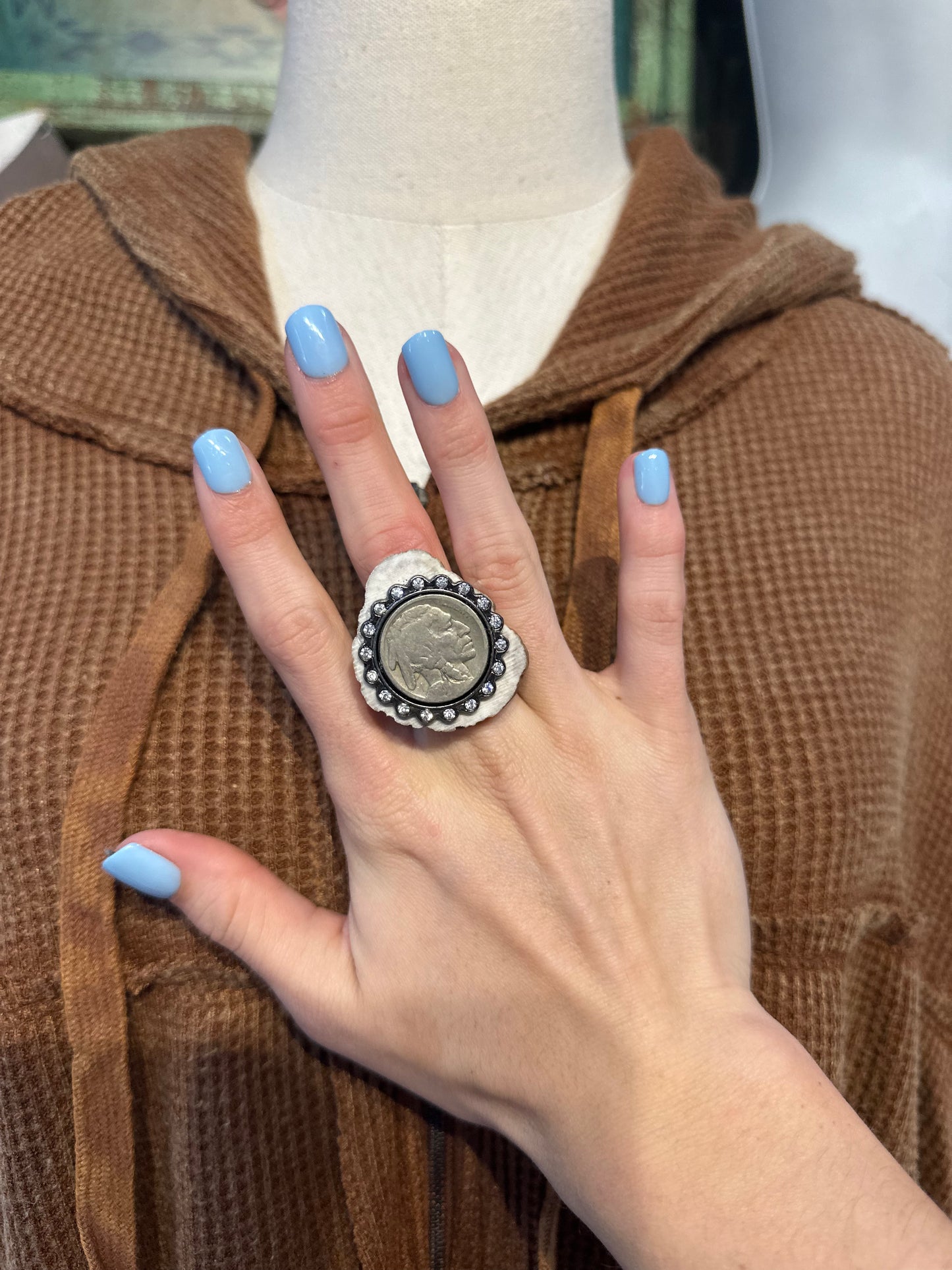 Sandra Ling Antler Shed Chief Coin Ring