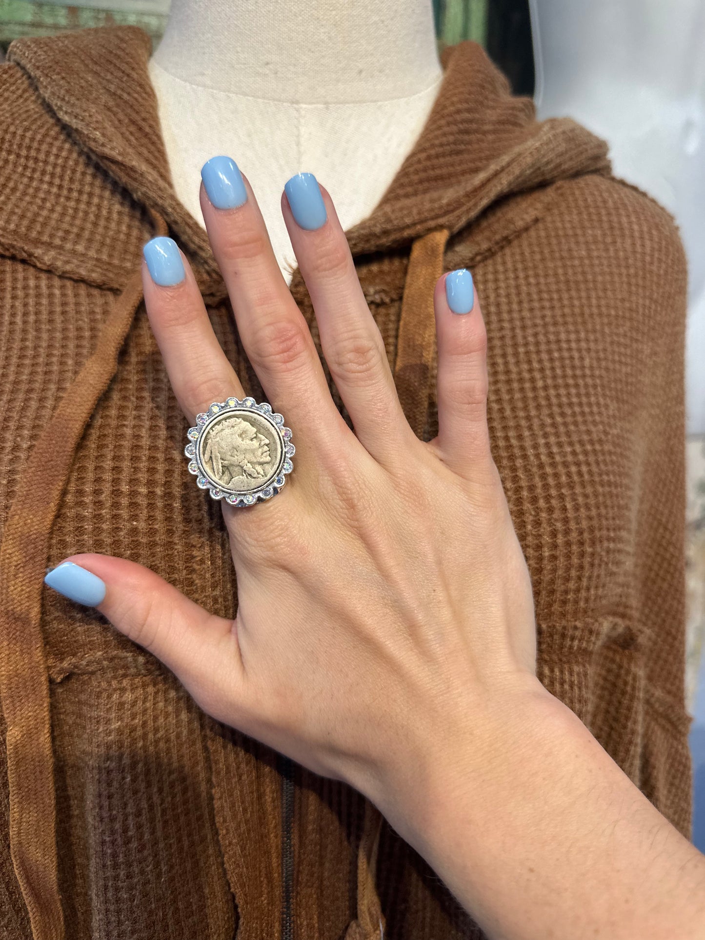Sandra Ling Silver Chief Bling Ring