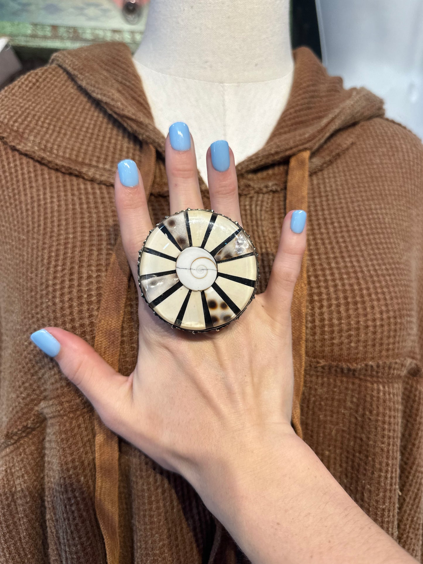 German Silver Shell Ring