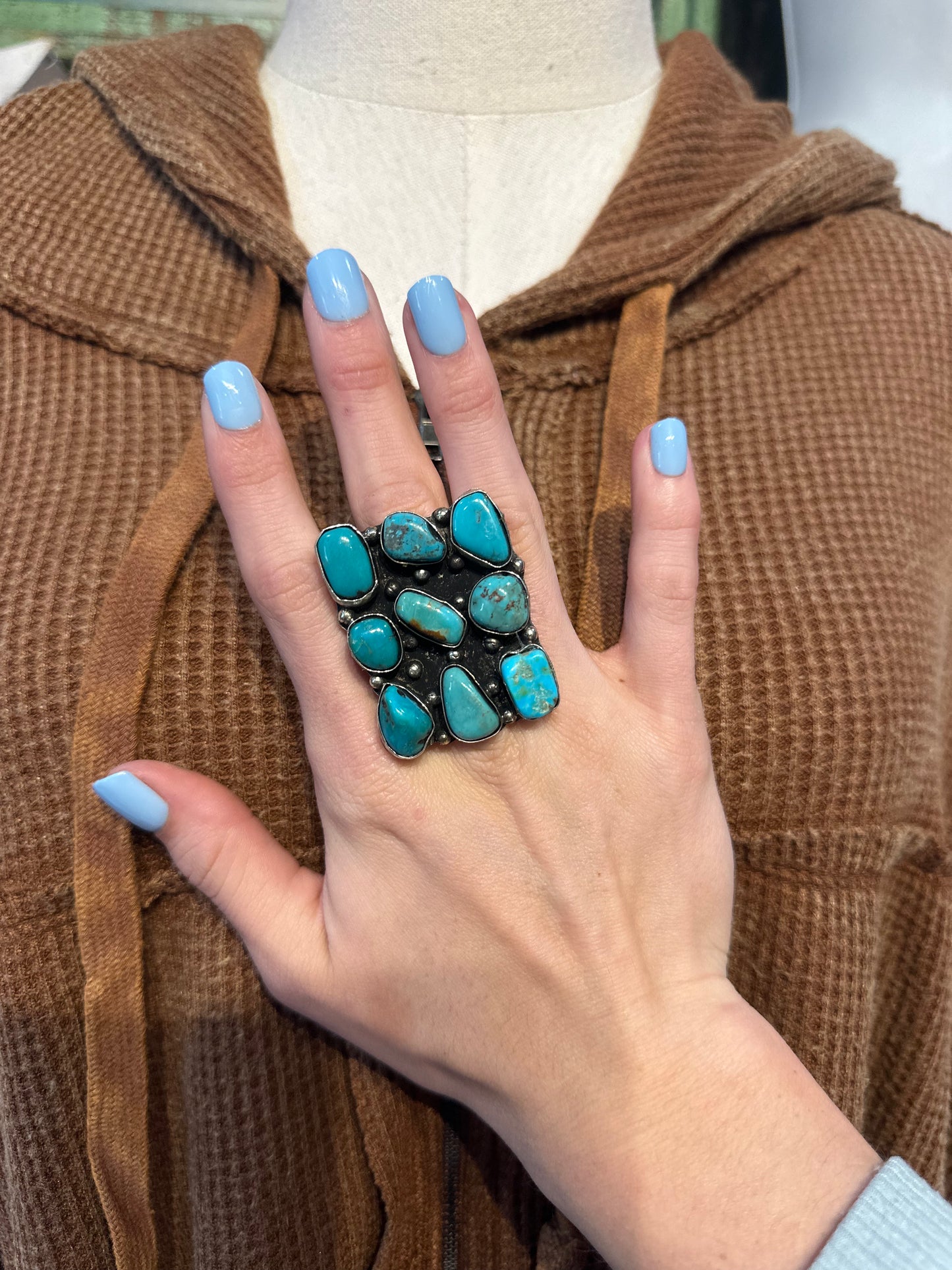 Tibetan Silver & Turquoise Ring