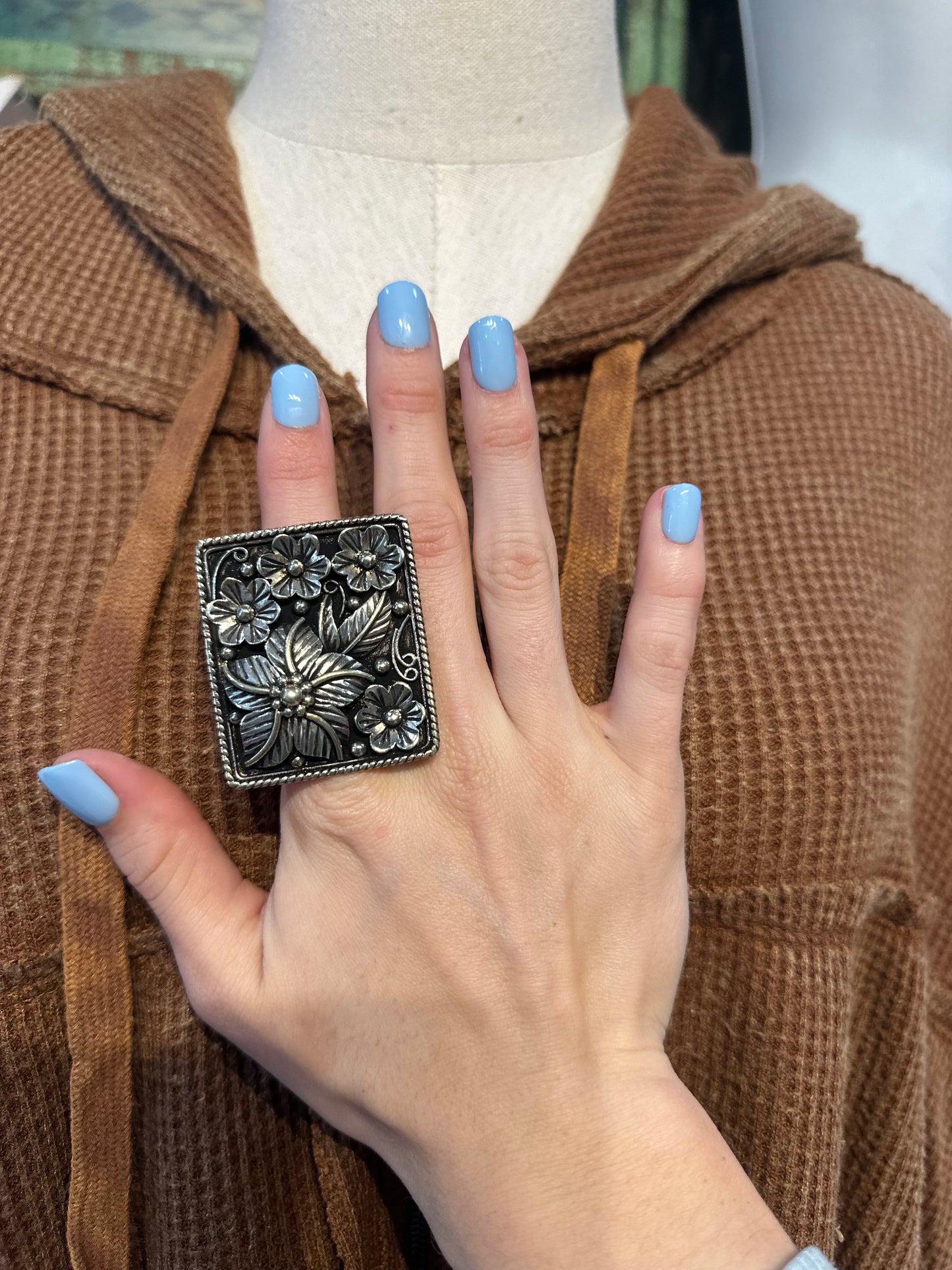 Tibetan Silver Scrolling Ring
