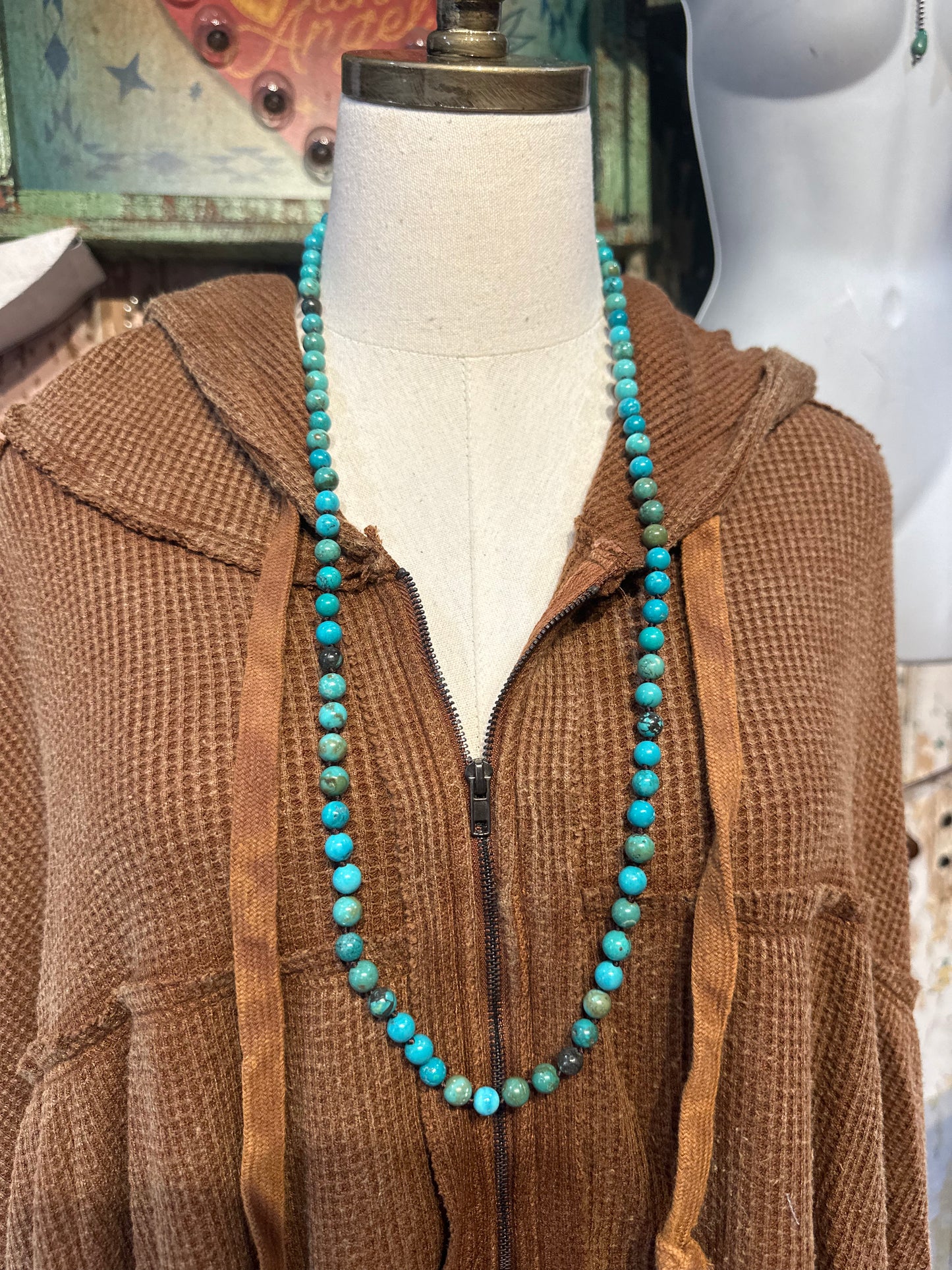 36 Inch Turquoise Necklace