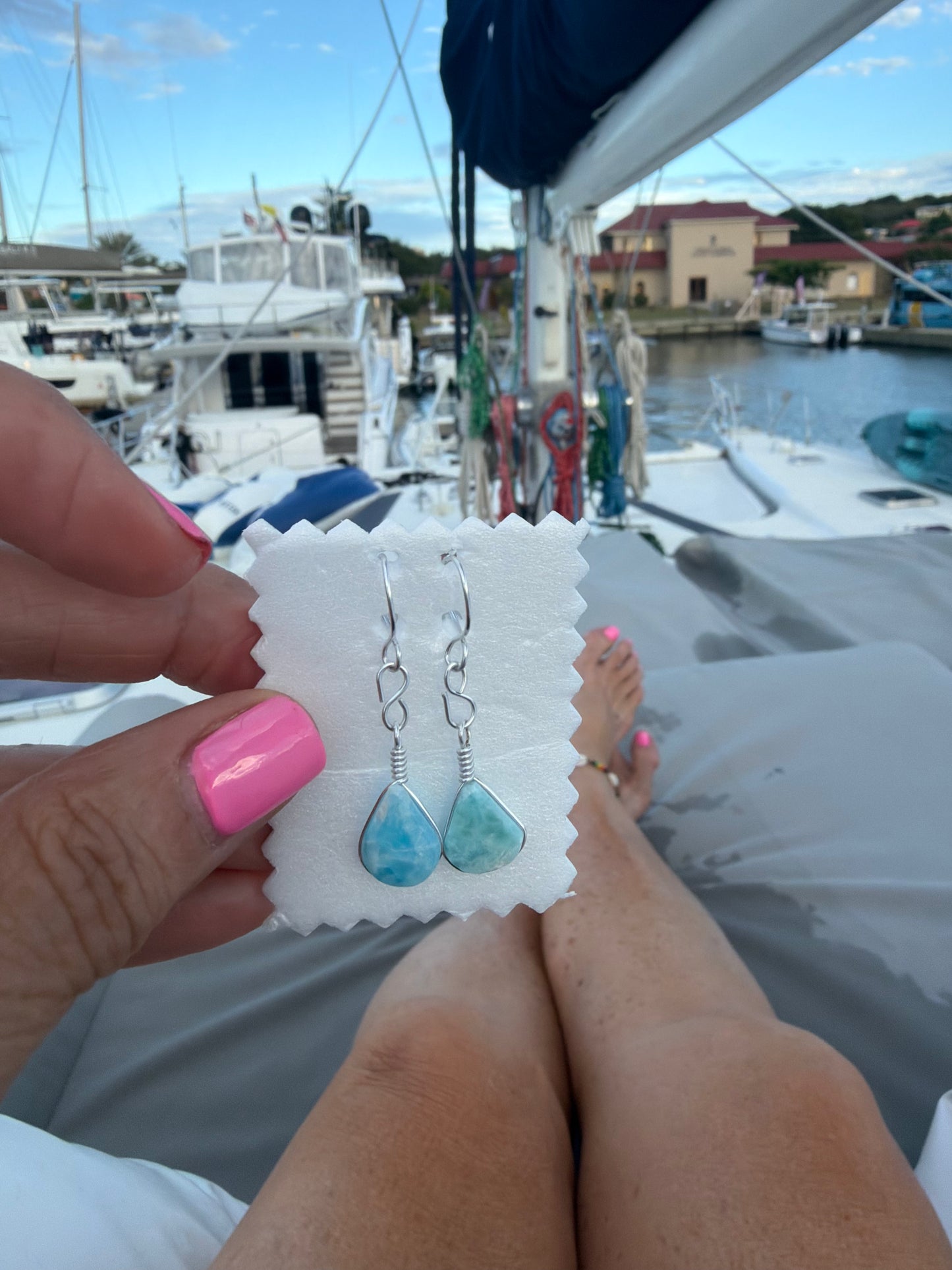 Larimar Earrings