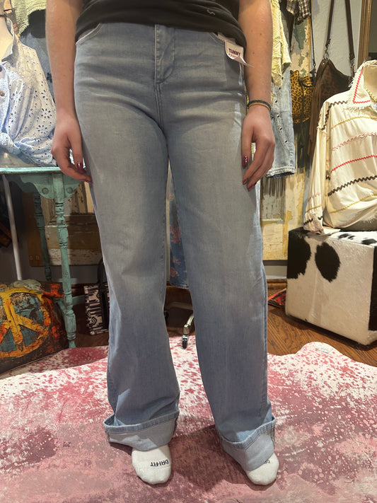 Risen High Rise Wide Leg Cuff Pants