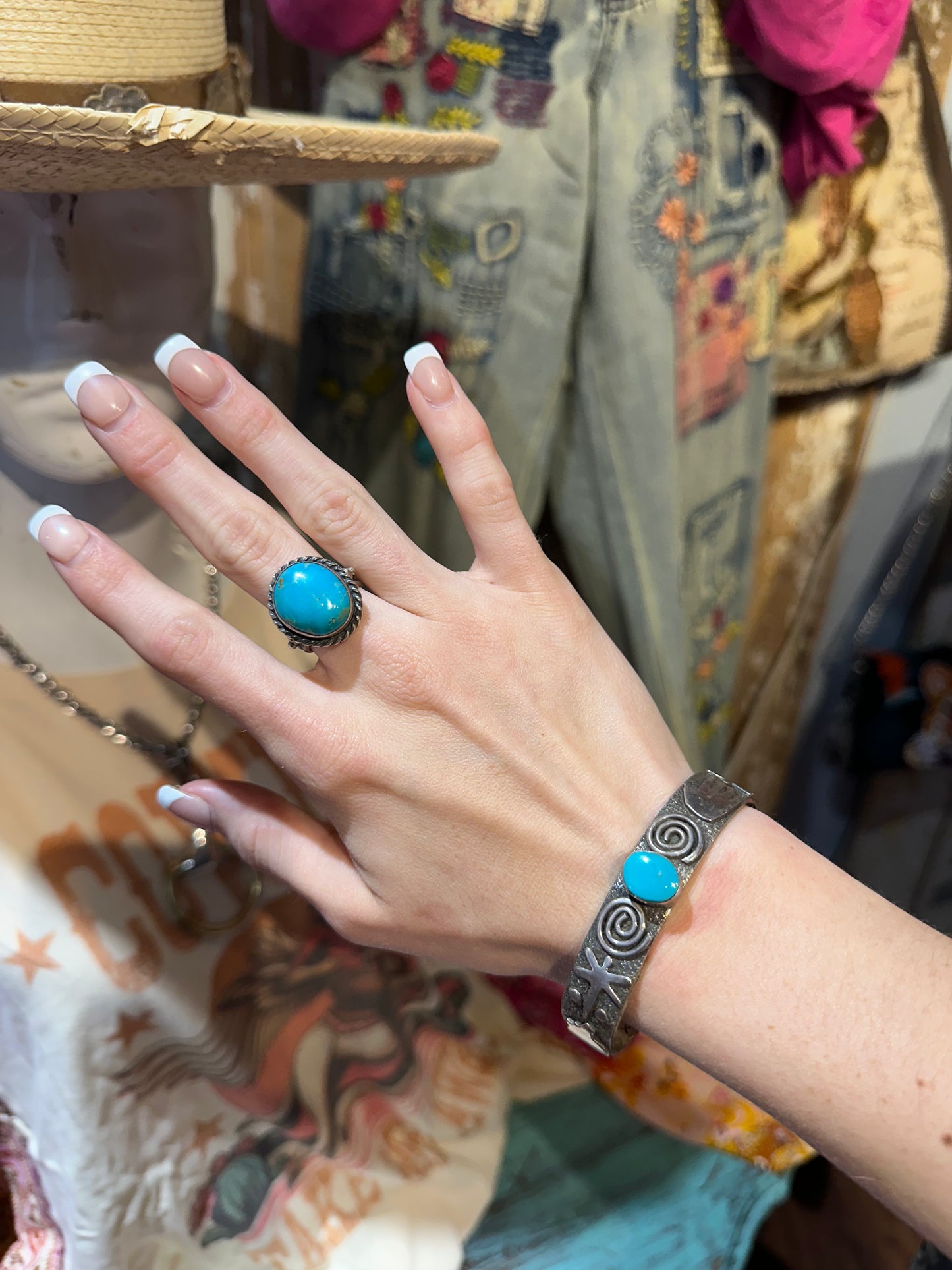 Zuni Ted Vacit Kingman Ring Size 8