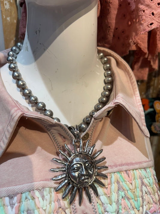 Be the Light Sun Necklace on Inspired Navajo Pearl