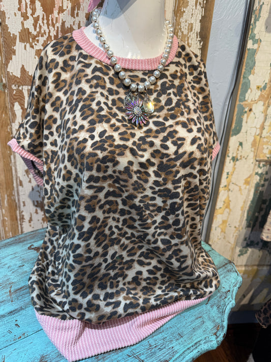 Leopard and Pink Top