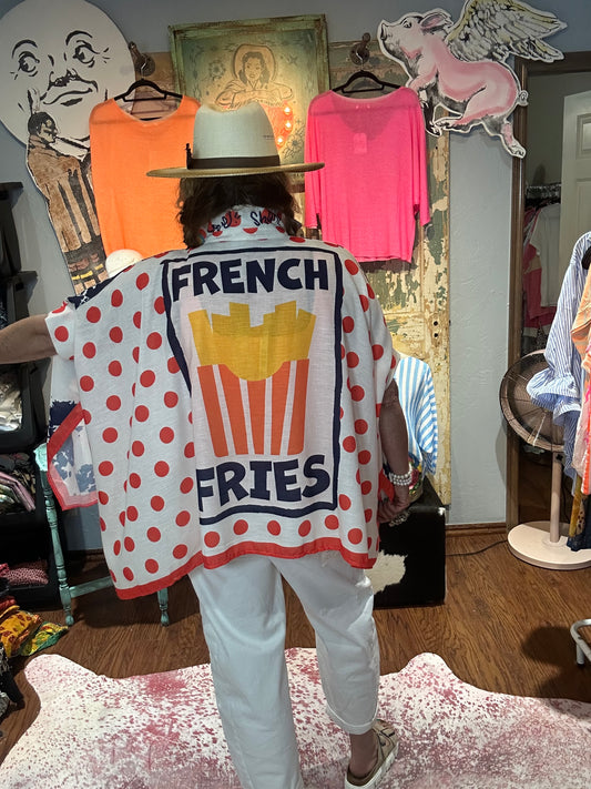 French Fries Poncho Top