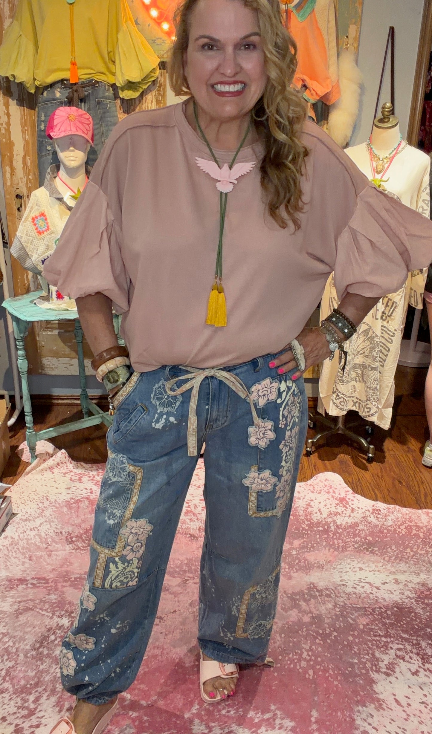 Oli & Hali Painted Flower Denim