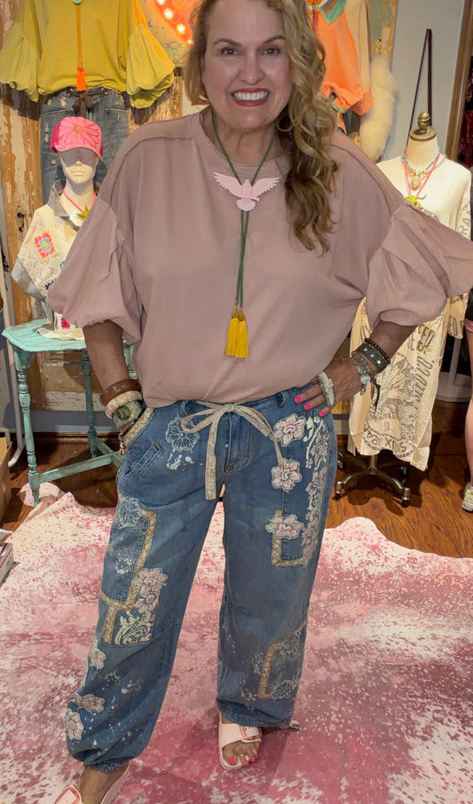 Oli & Hali Painted Flower Denim