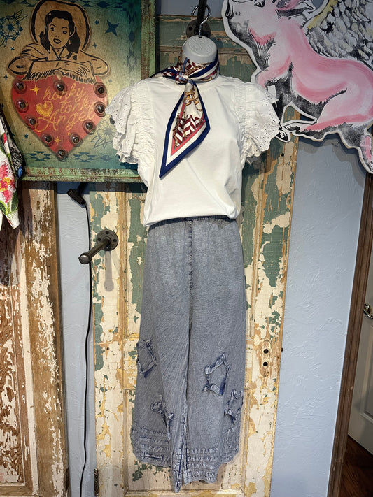 Paper Lace Star Ruffle Pant