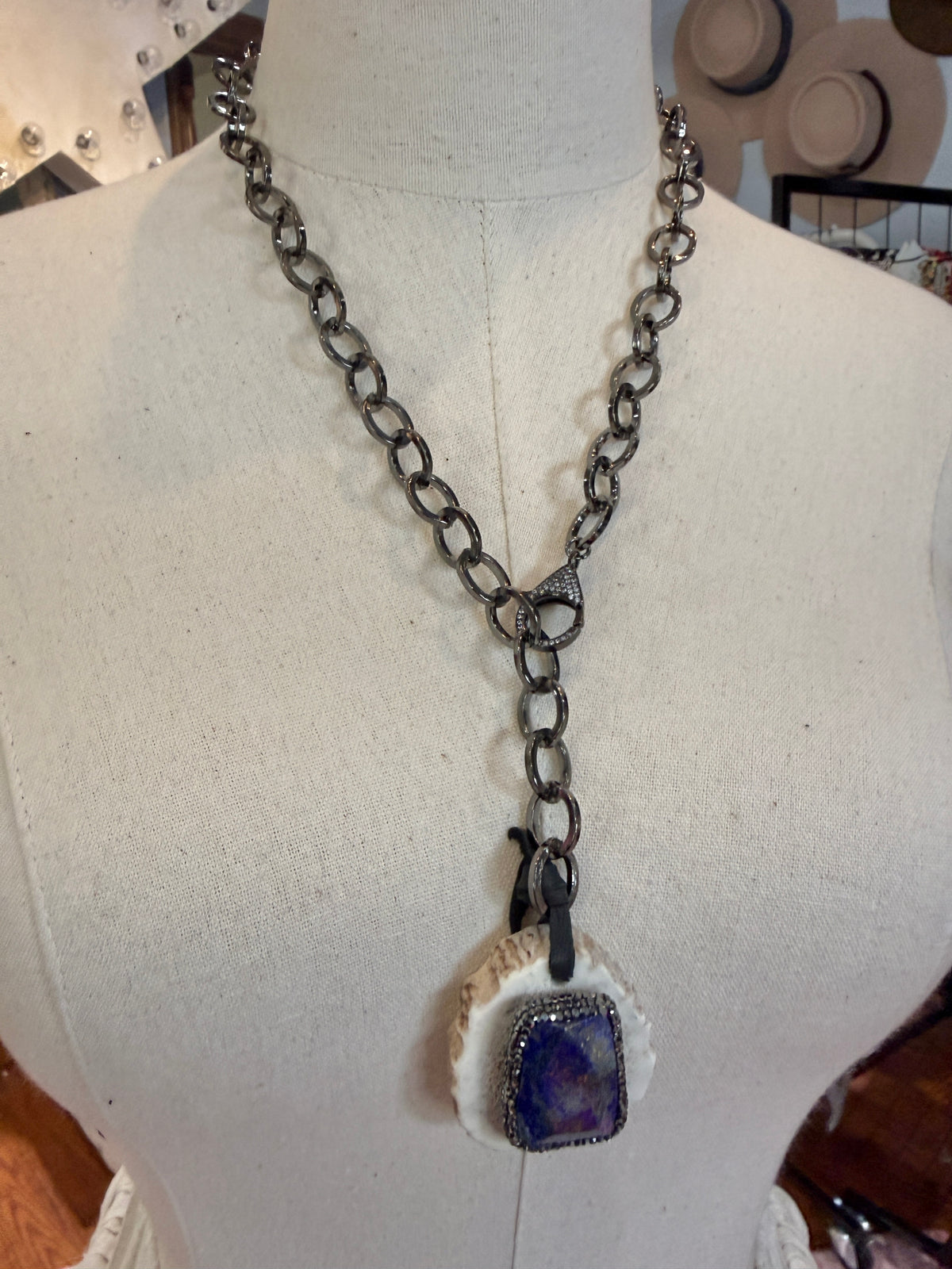 Sandra Ling Antler Shed Necklace