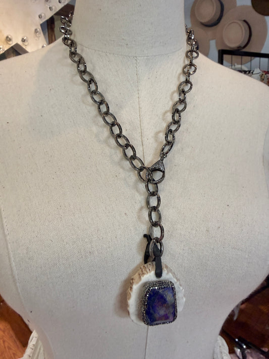 Sandra Ling Antler Shed Necklace
