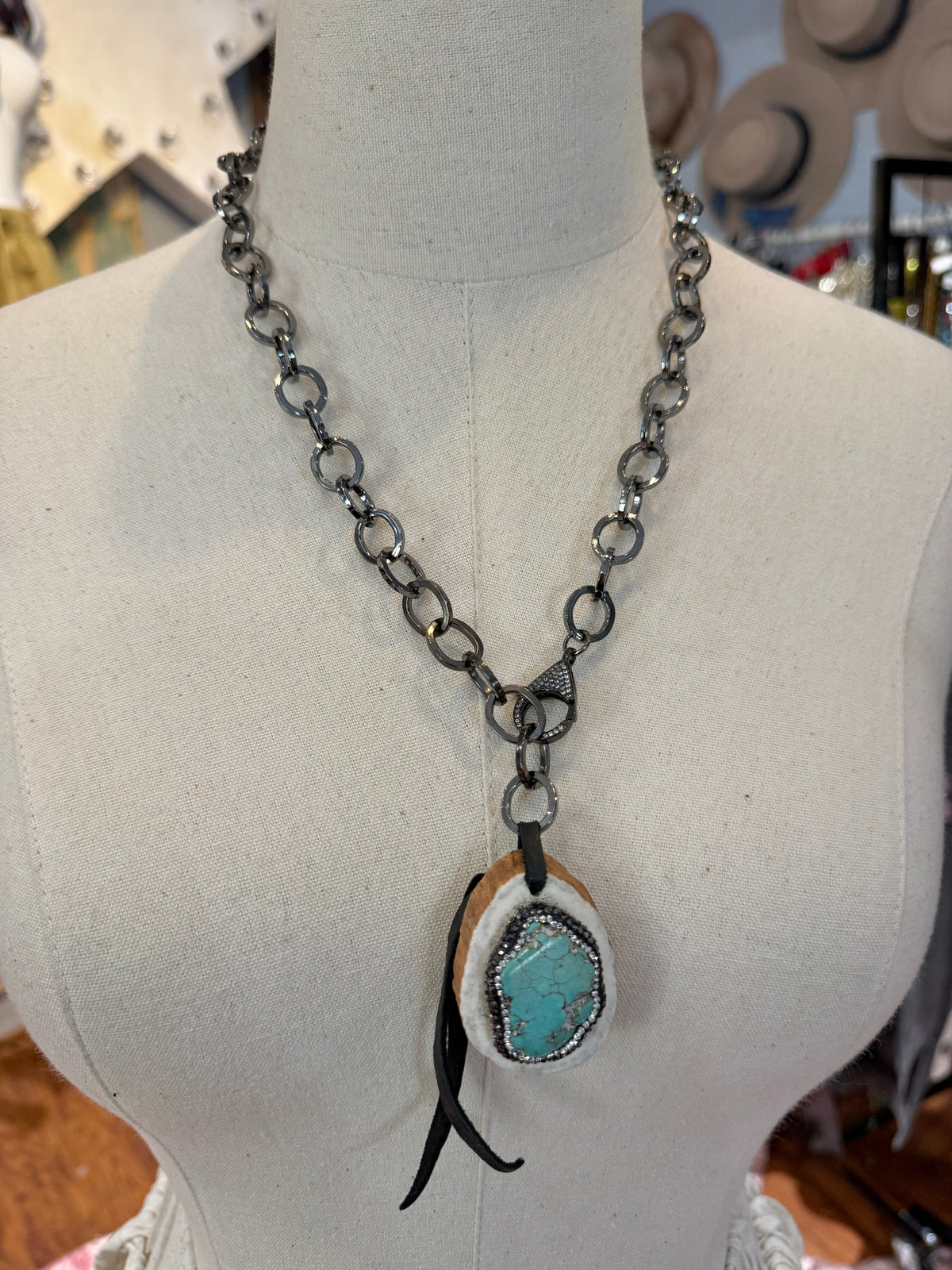 Sandra Ling Antler Shed Necklace