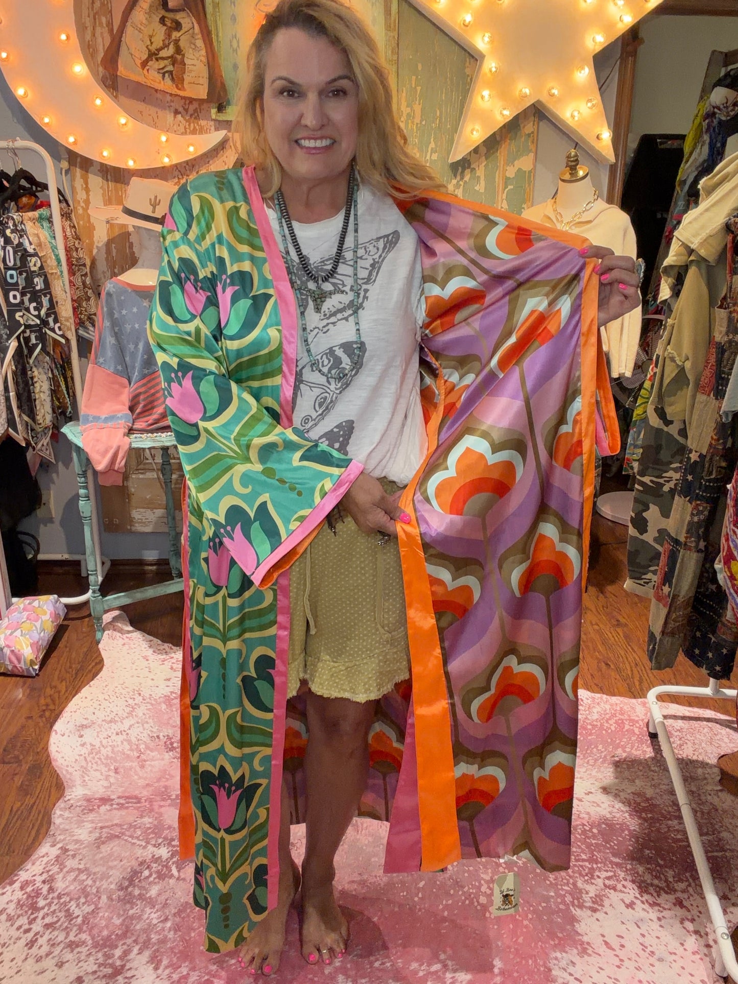 Reversible Floral Duster