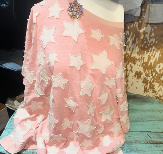 Light Pink Fully Wrapped Star Top