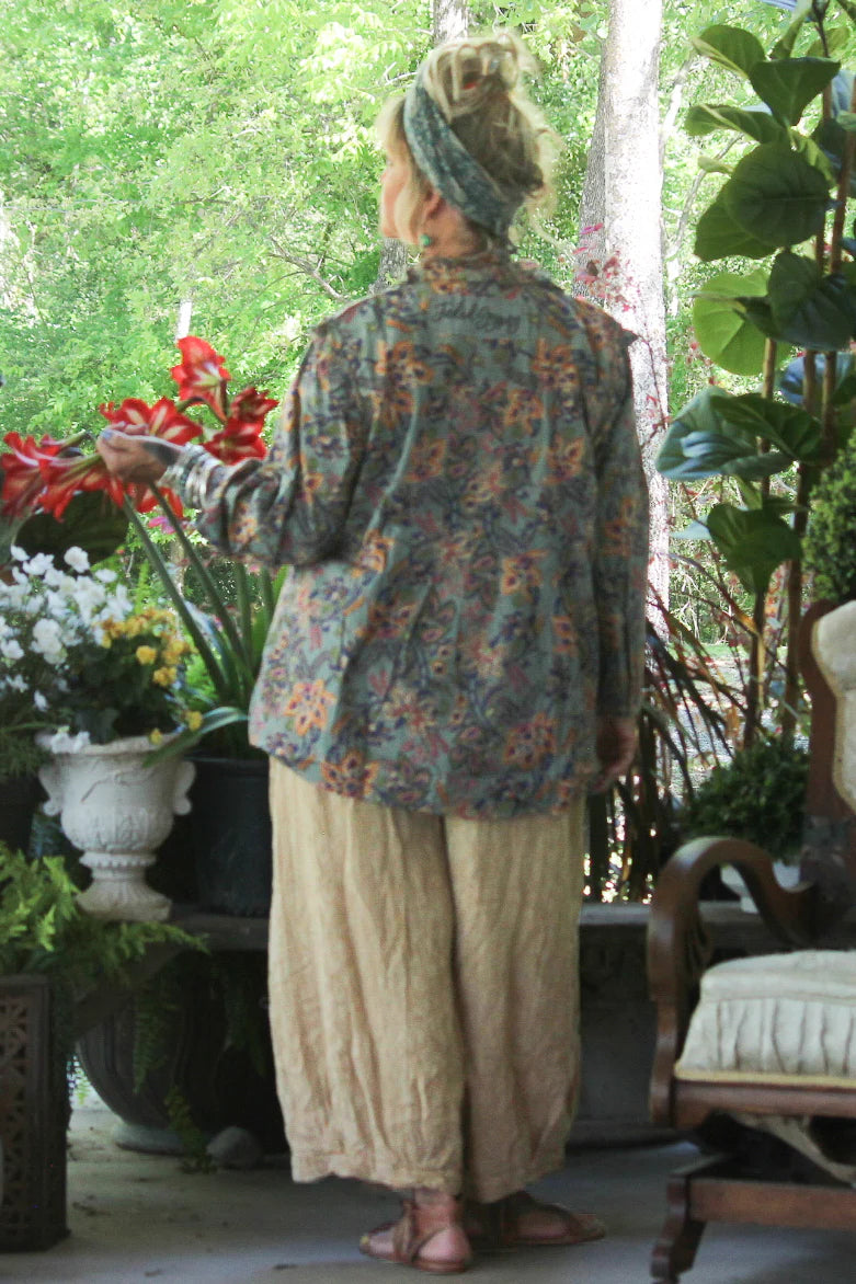 Jaded Gypsy Quilted Paths Pants - Golden