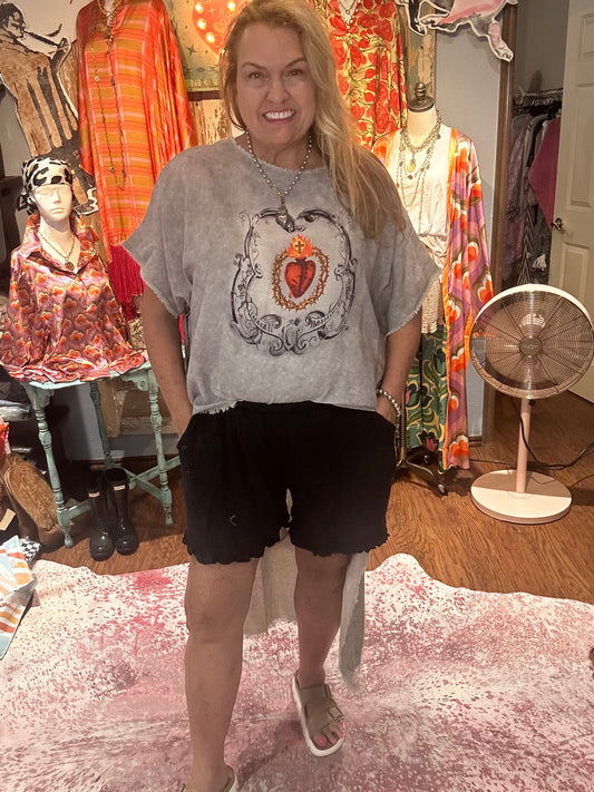 Sacred Heart High Low Top