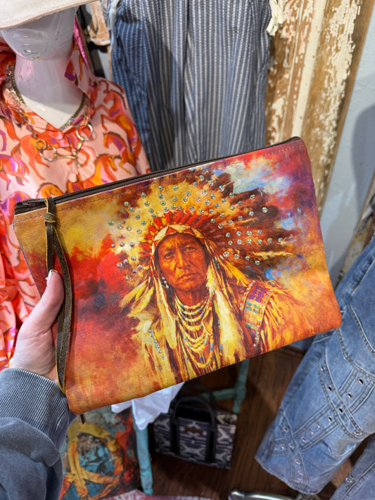 Chief Crystal Zipper Bag
