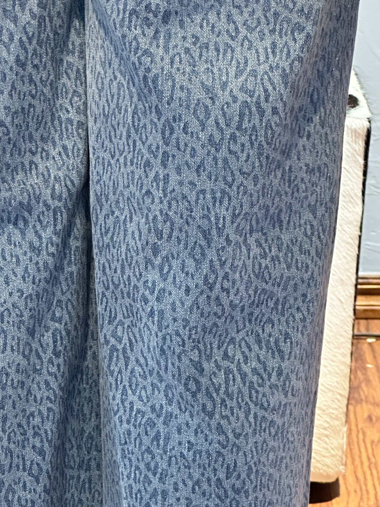 Easel Denim Cheetah Print