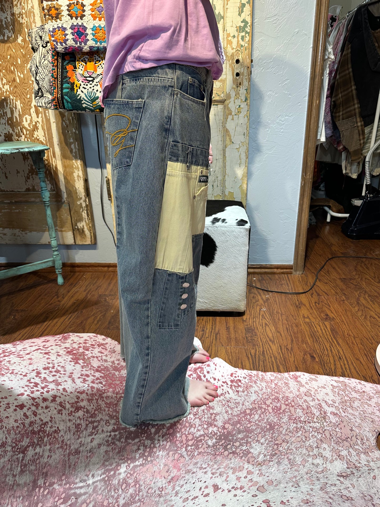 Jaded Gypsy Denim Patchwork Pants