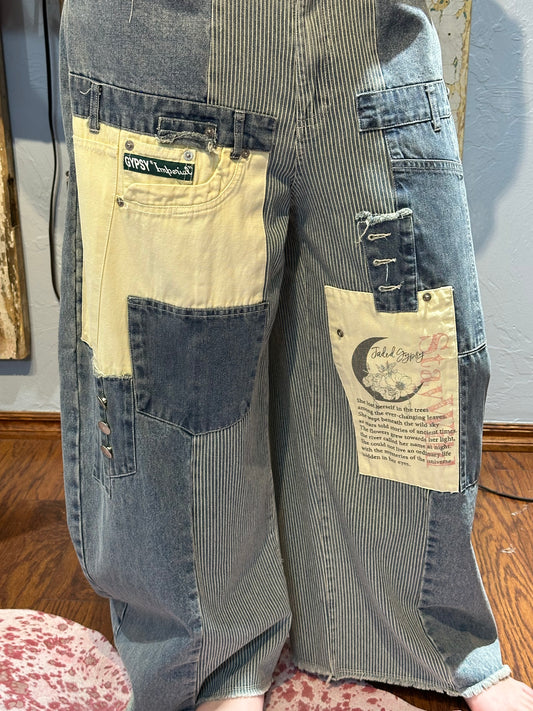 Jaded Gypsy Denim Patchwork Pants