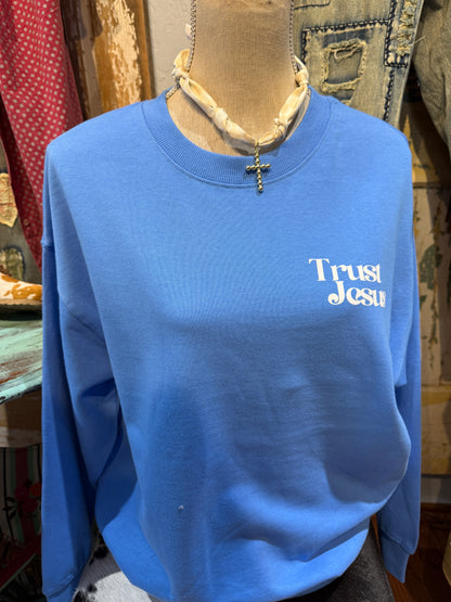 The Way, The Truth, The Life Graphic Blue Sweatshirt