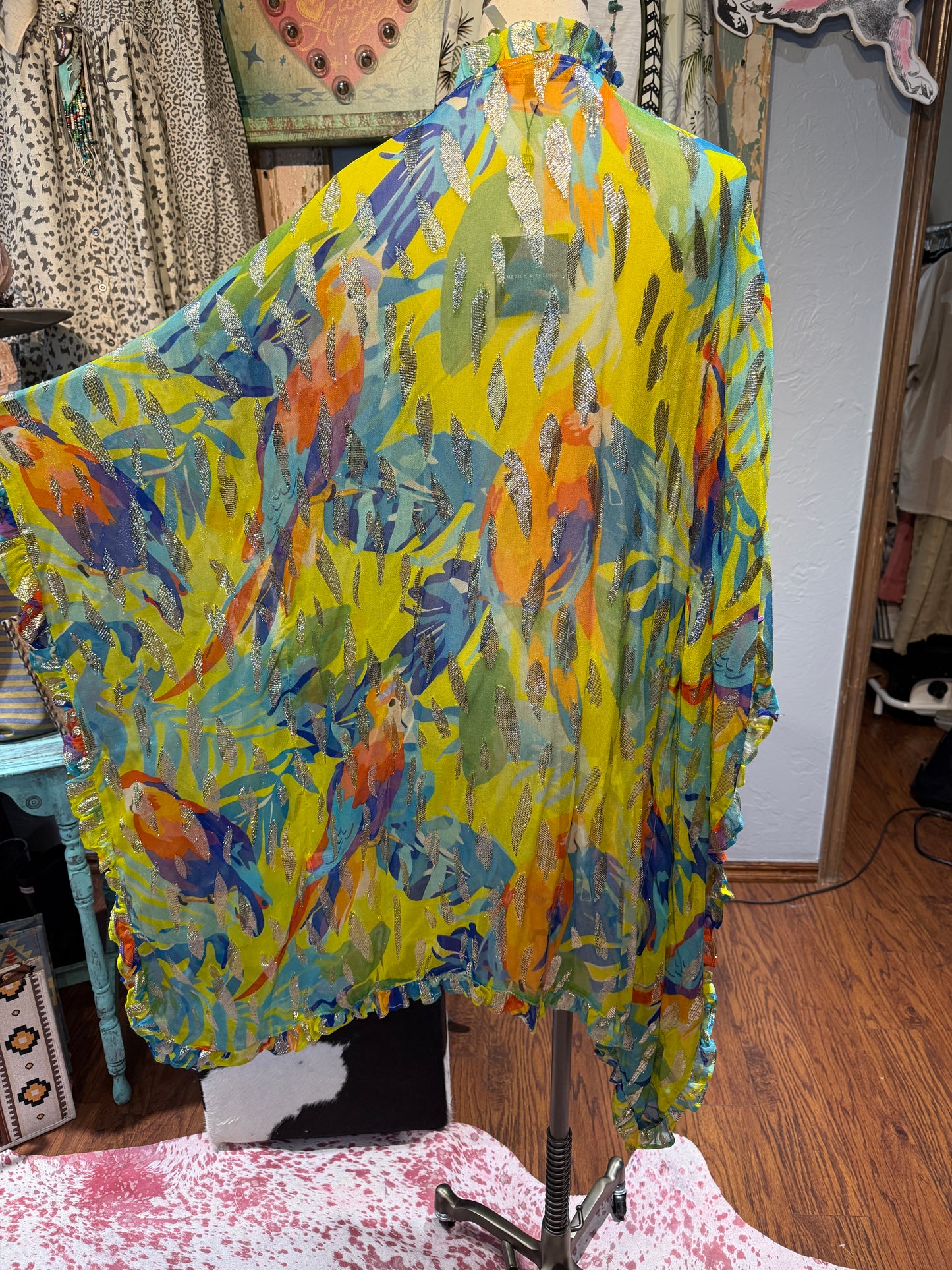 Jungle Love Mesh Tunic with Gold Metallic