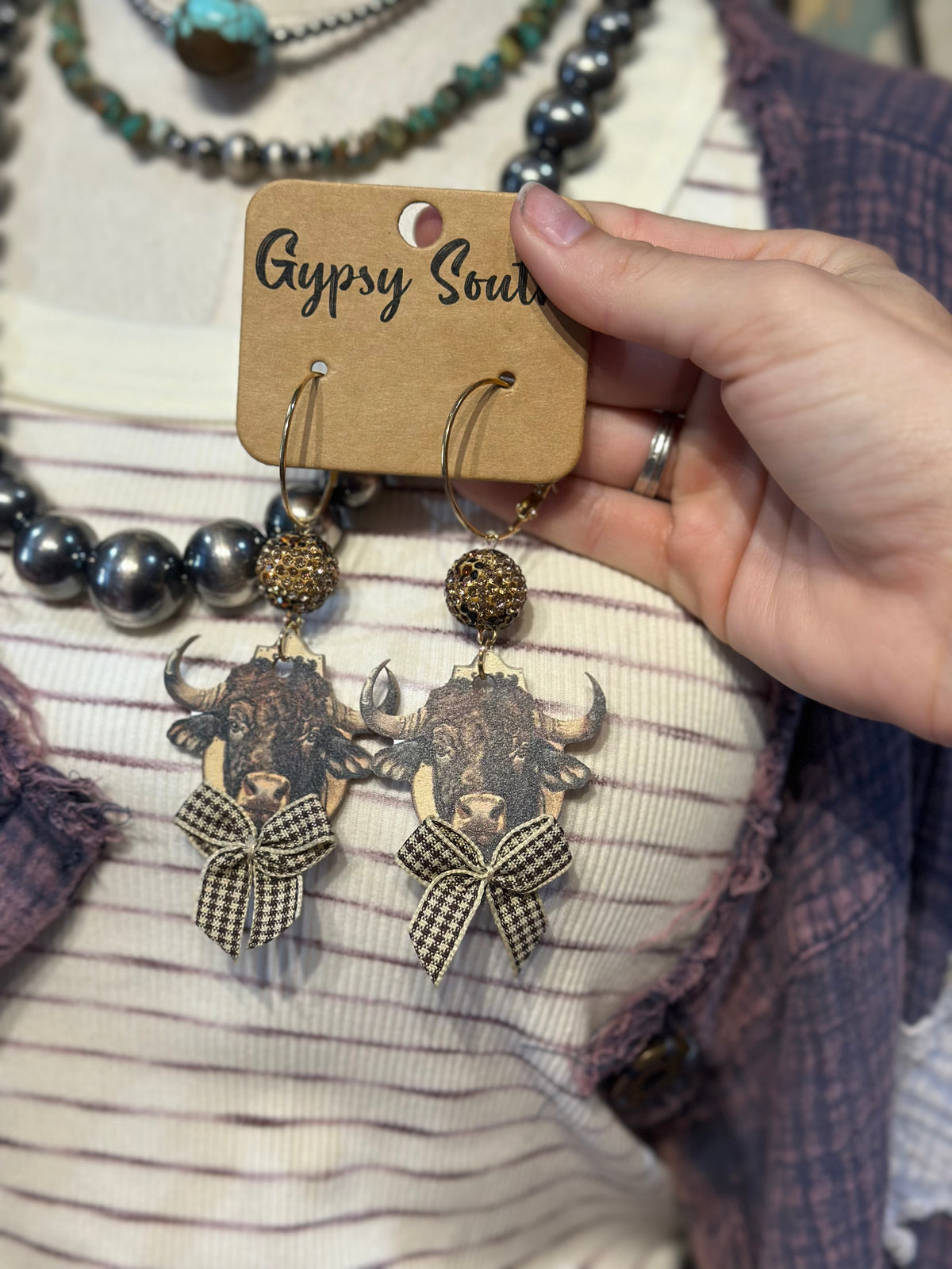 Gypsy South Longhorn Bow Earrings