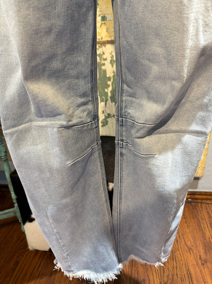 Risen Mid Rise Crop Barrel Jeans
