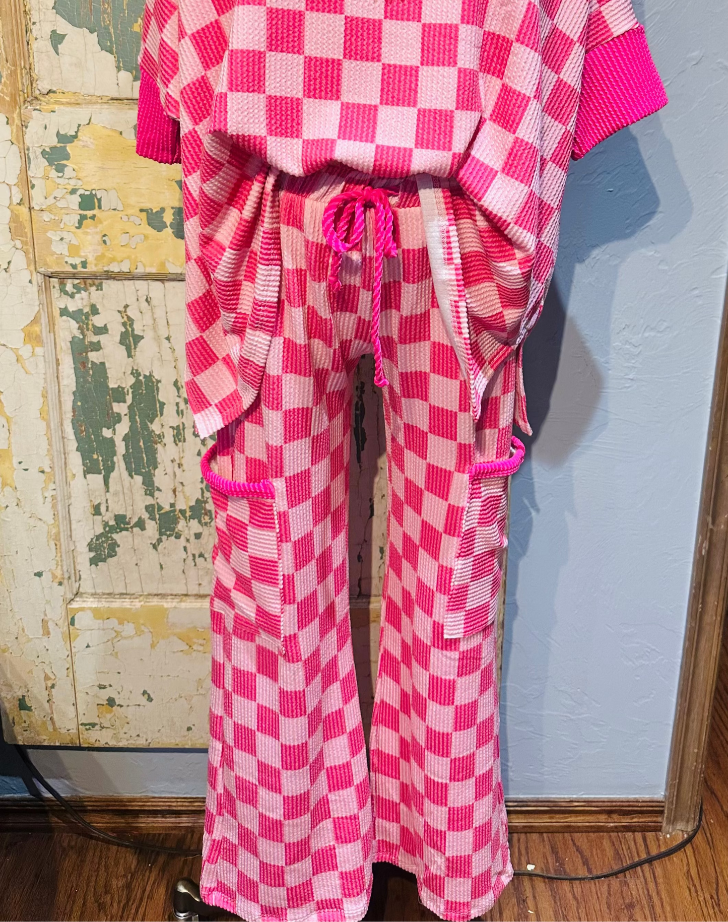 Pink Checkered Pants