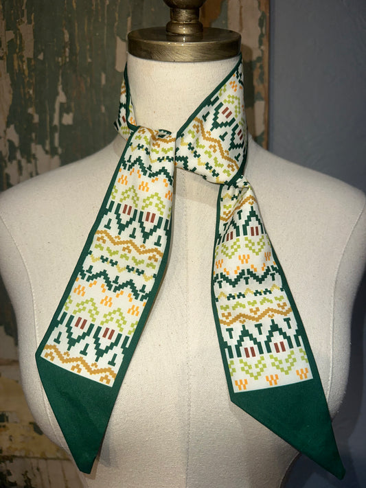 Green Printed Twilly