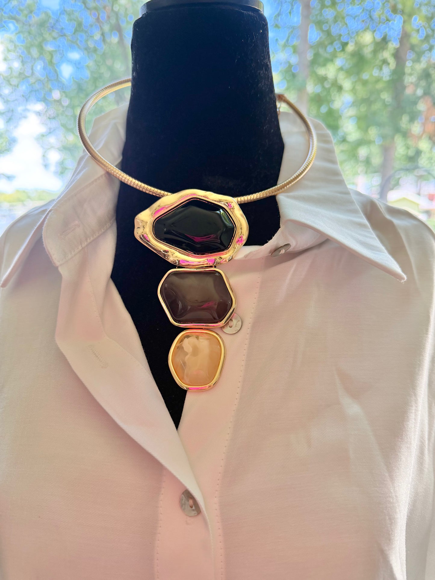 Midnight Elegance Statement Choker Necklace