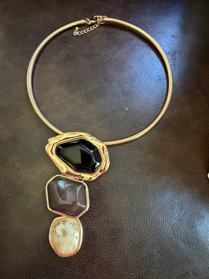 Midnight Elegance Statement Choker Necklace